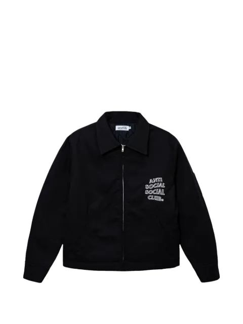 Anti Social Social Club logo-embroidered contrast-stitch jacket