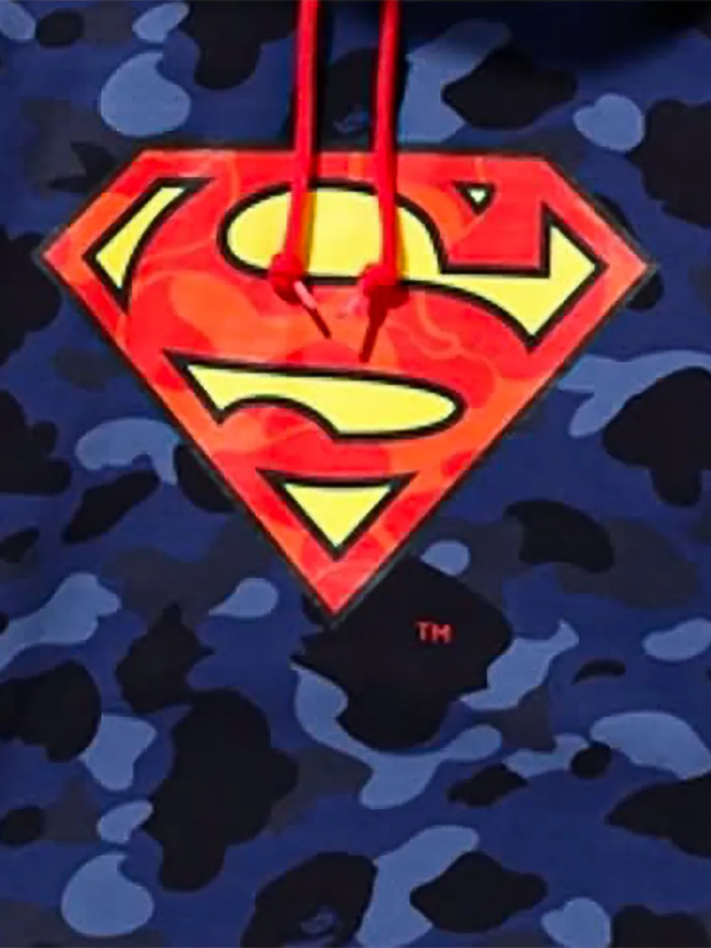 A BATHING APE Superman hoodie met camouflageprint Blauw