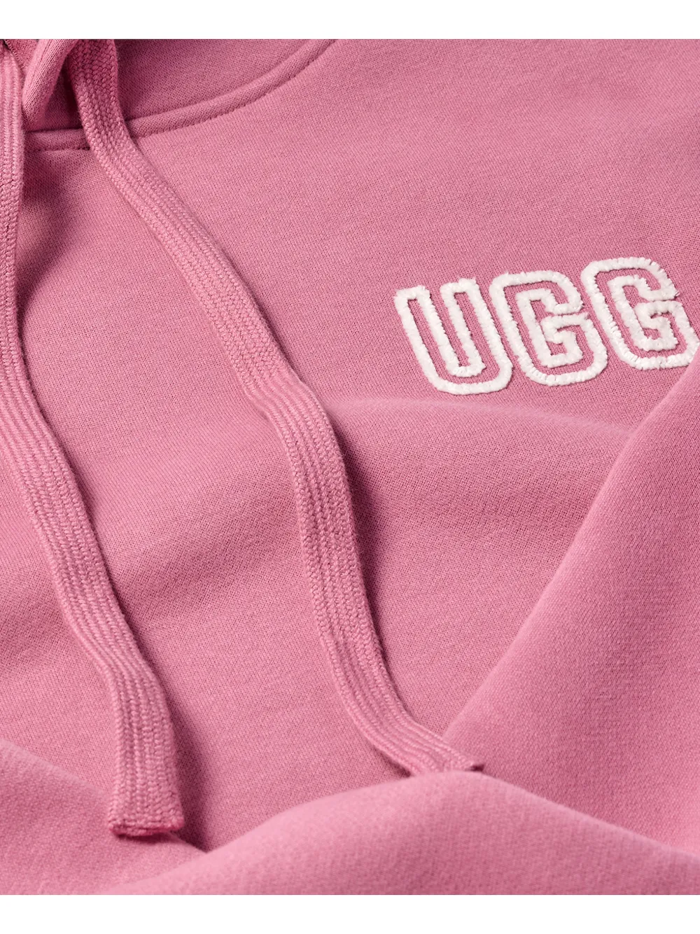 UGG logo-patch drawstring hoodie Roze