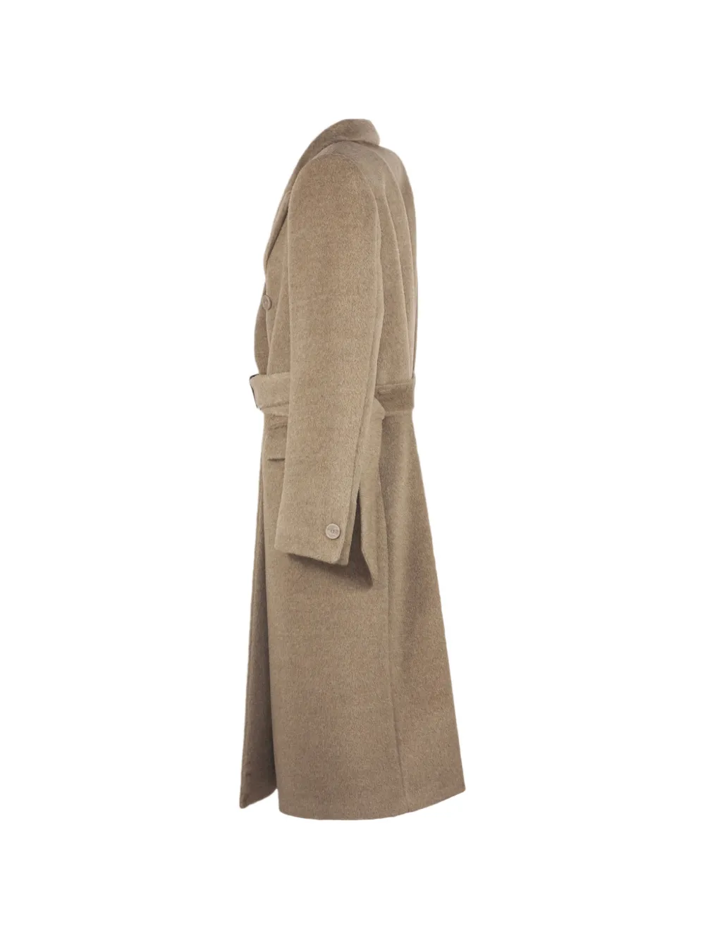 Tagliatore Jas met ceintuur en dubbele rij knopen Beige