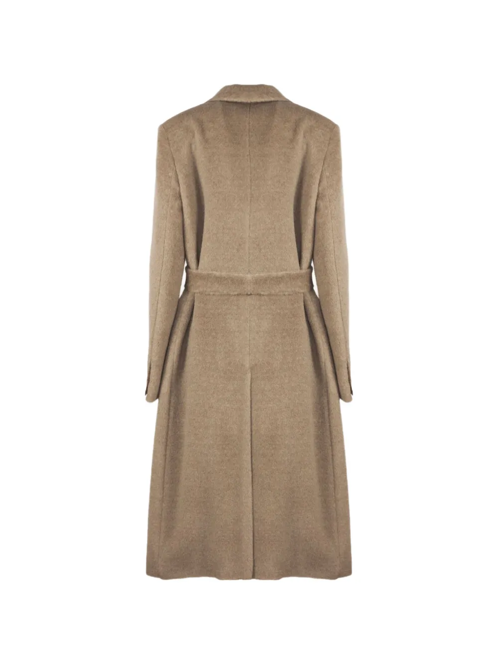 Tagliatore Jas met ceintuur en dubbele rij knopen Beige