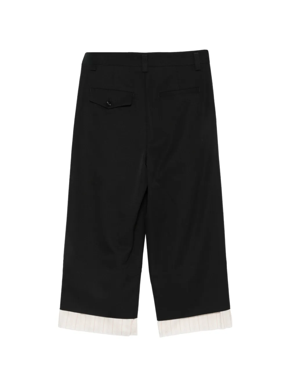 Ann Demeulemeester virgin-wool cropped trousers Zwart