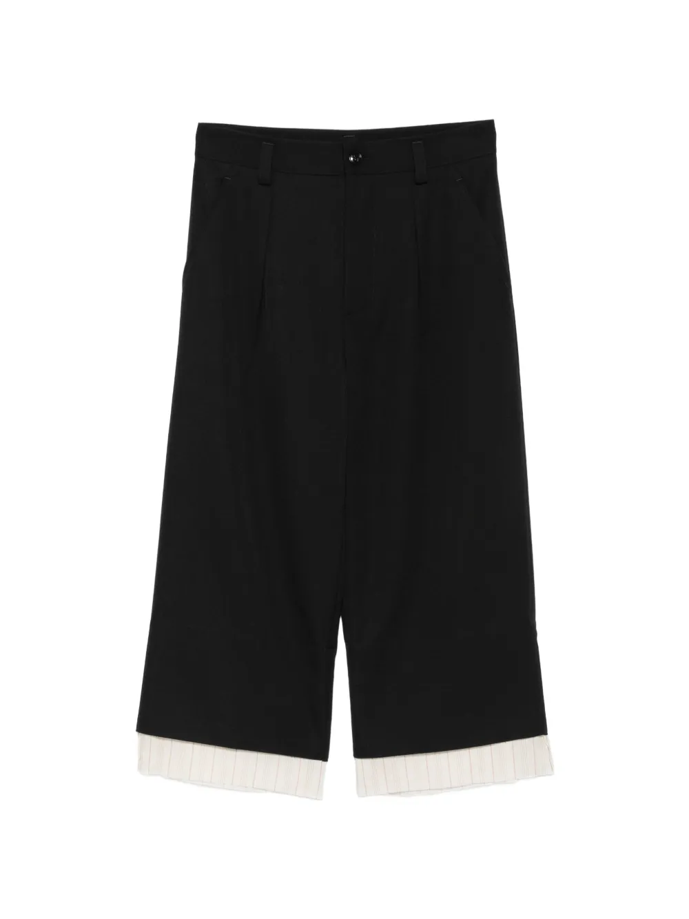 Ann Demeulemeester virgin-wool cropped trousers Zwart