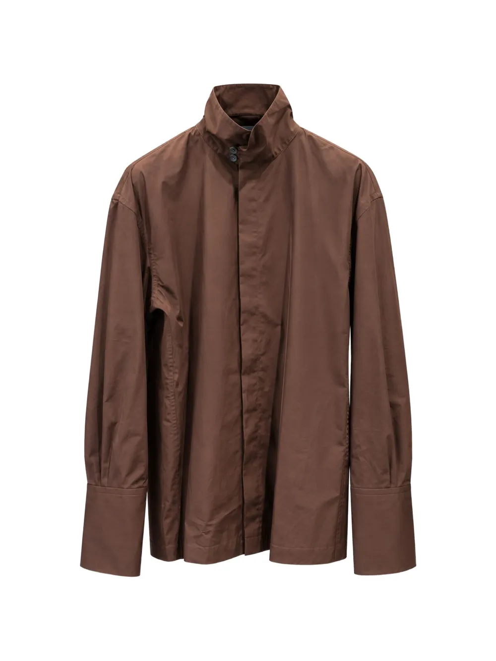 THELATEST Edith blouse met hoge hals Bruin