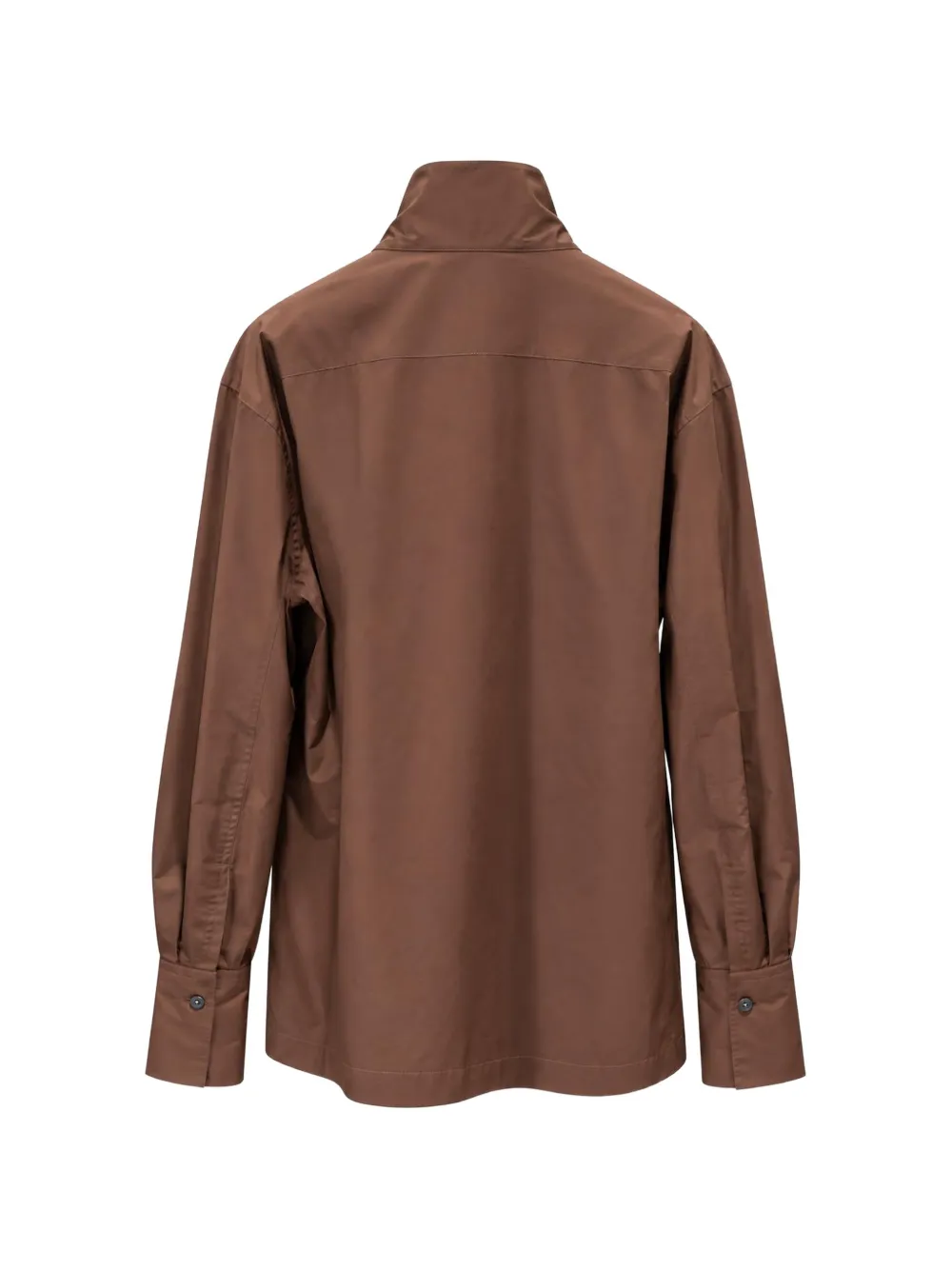 THELATEST Edith blouse met hoge hals Bruin