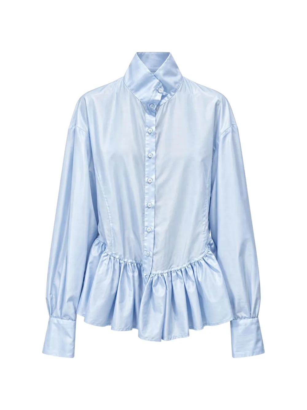 THELATEST Elaine Hemd mit Rüschensaum - Blau
