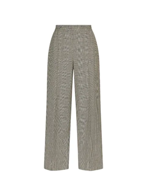 STEL pantalones rectos con cuadros estampados