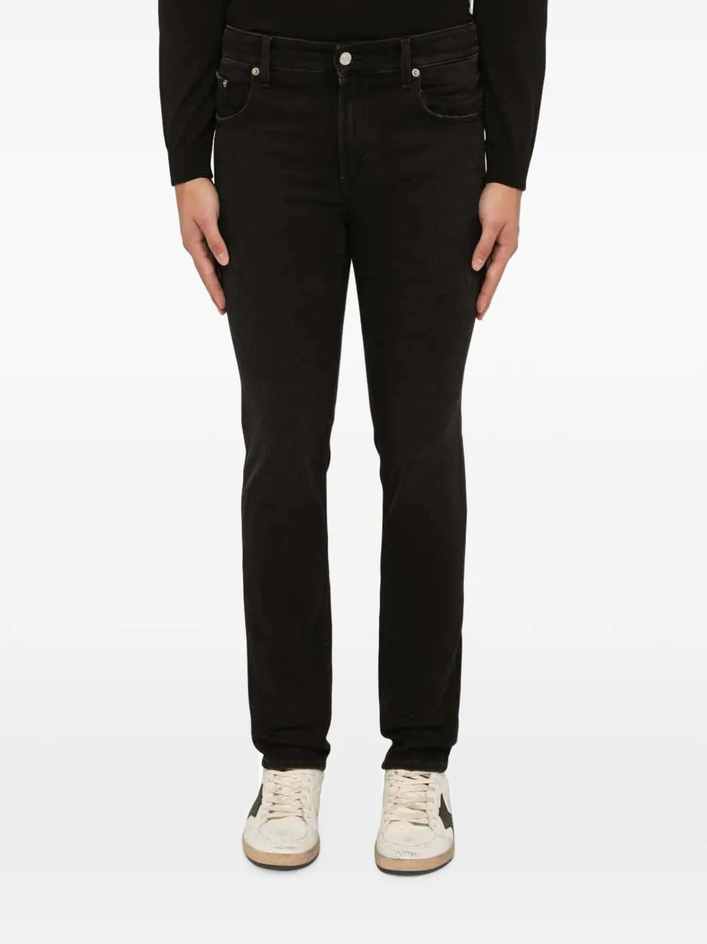 Department 5 logo-patch slim-fit jeans - Noir Department 5 logo-patch slim-fit jeans - Noir