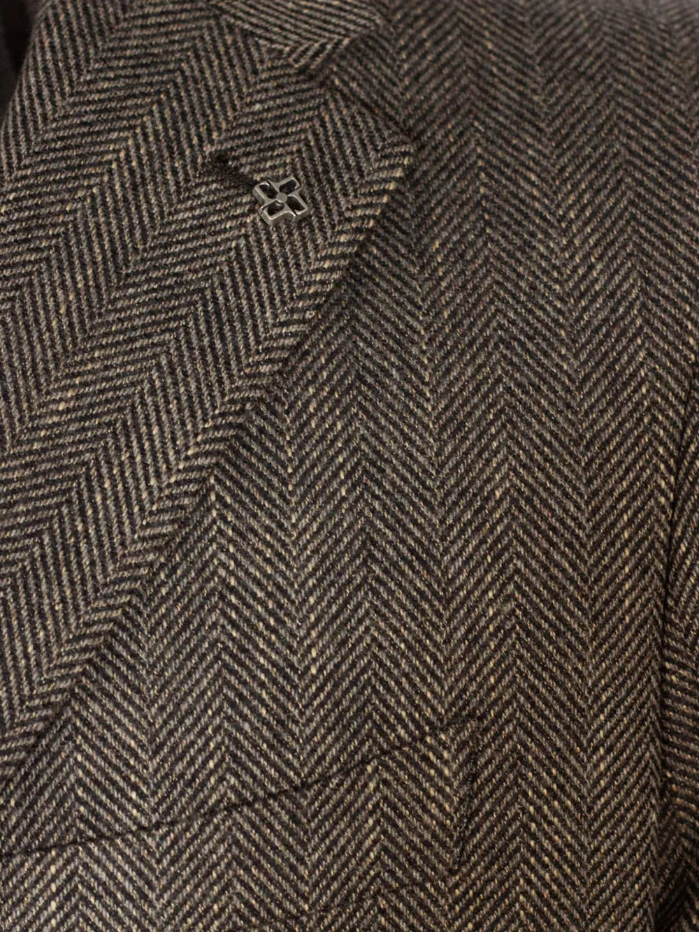 Tagliatore Blazer met visgraatpatroon Bruin