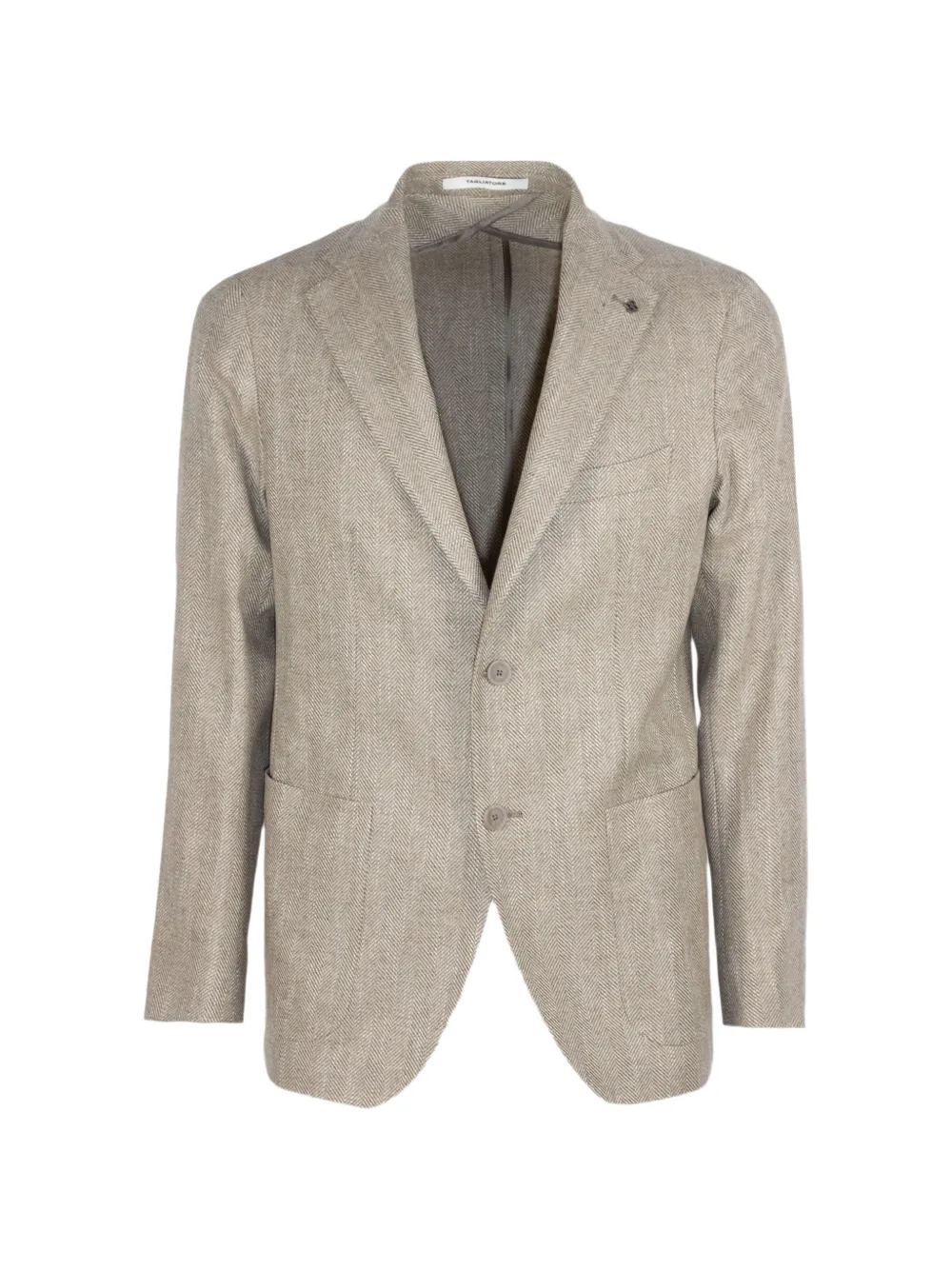 Tagliatore herringbone-pattern single-breasted blazer - Neutrals