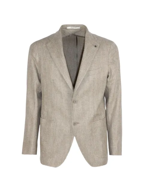 Tagliatore herringbone-pattern single-breasted blazer