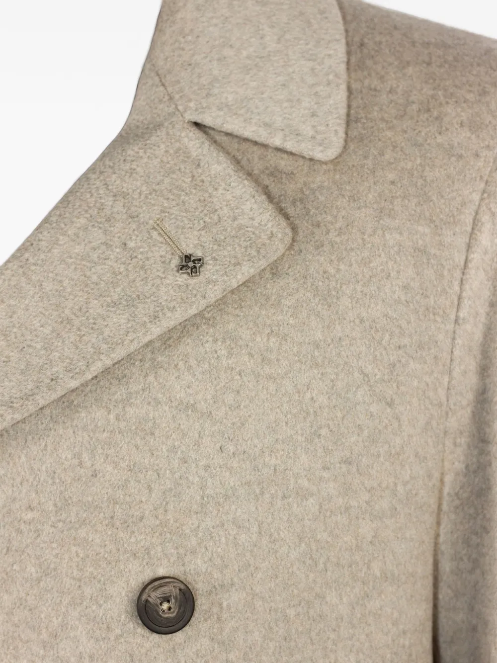 Tagliatore double-breasted cashmere coat Beige