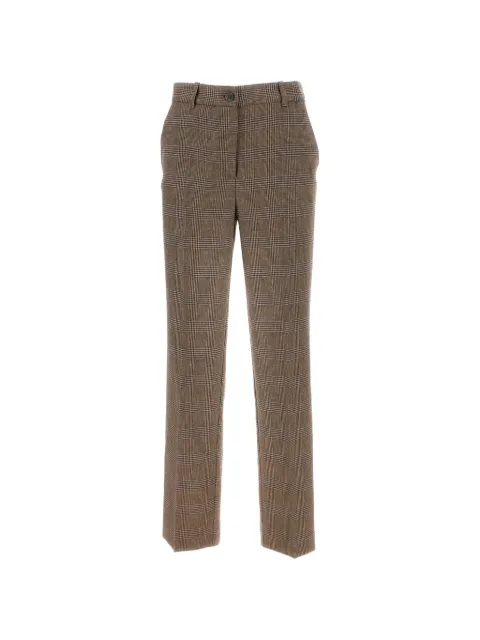 P.A.R.O.S.H. checkered pressed-crease tailored trousers