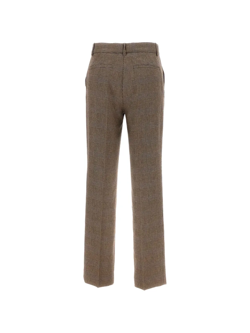 P.A.R.O.S.H. Geruite pantalon met persvouw Bruin