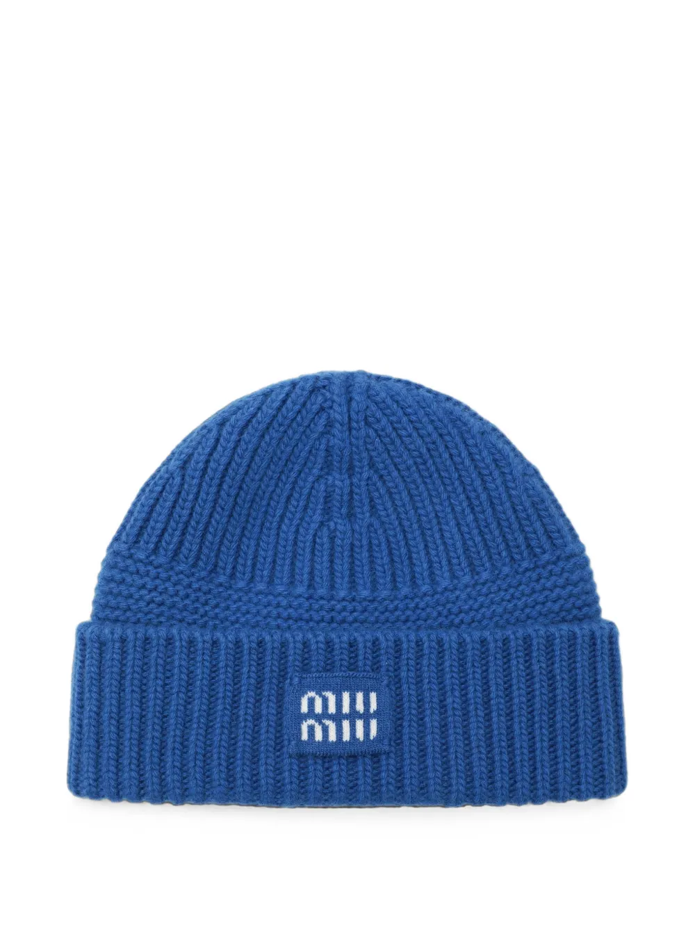 Miu Miu bonnet en laine et cachemire - Bleu