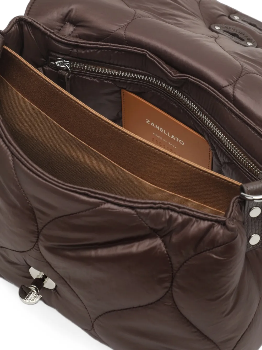 Zanellato Kleine Postina gewatteerde shopper Bruin