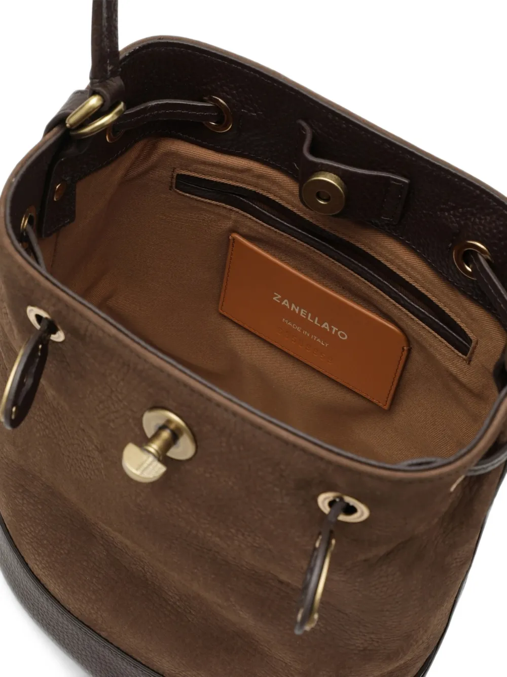 Zanellato Mondà bucket-tas Bruin