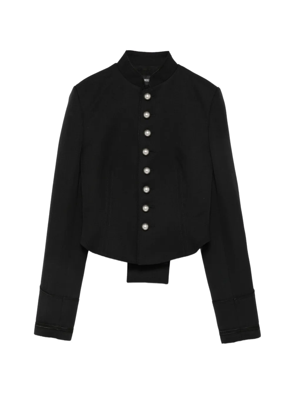 Ann Demeulemeester stand-collar jacket Zwart