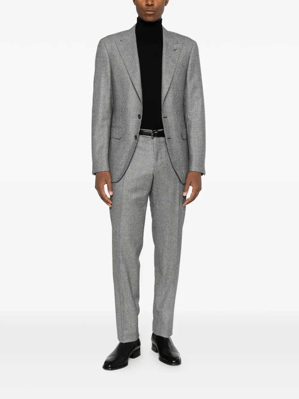 Canali roll-neck wool sweater Zwart
