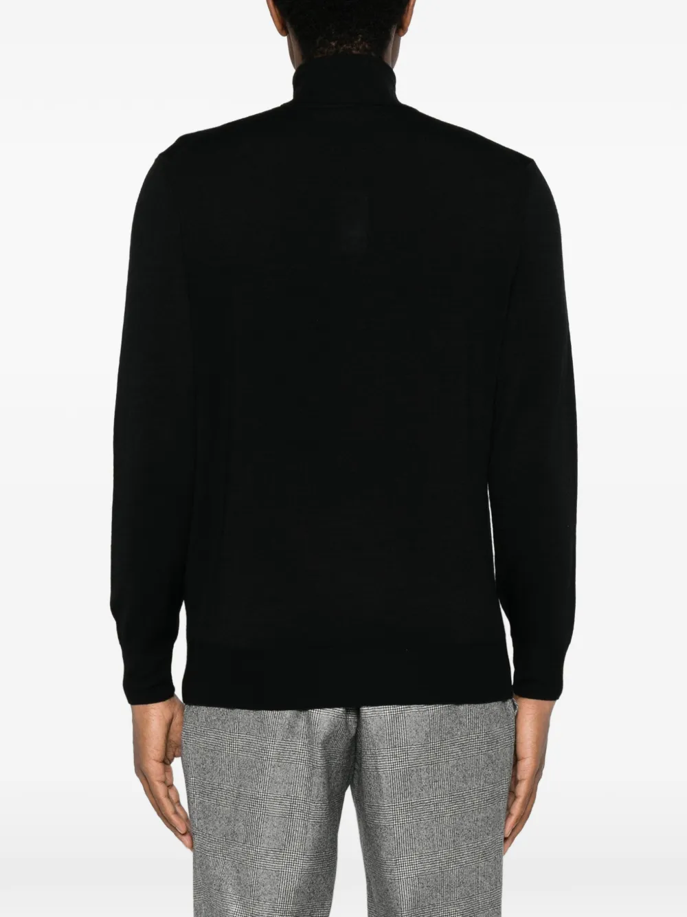 Canali roll-neck wool sweater Zwart