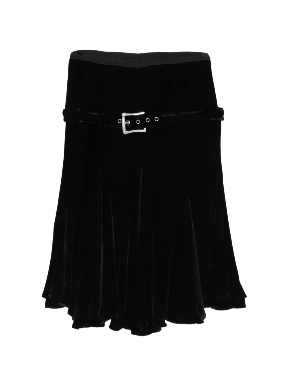 Ann Demeulemeester belted-waist midi skirt - Schwarz