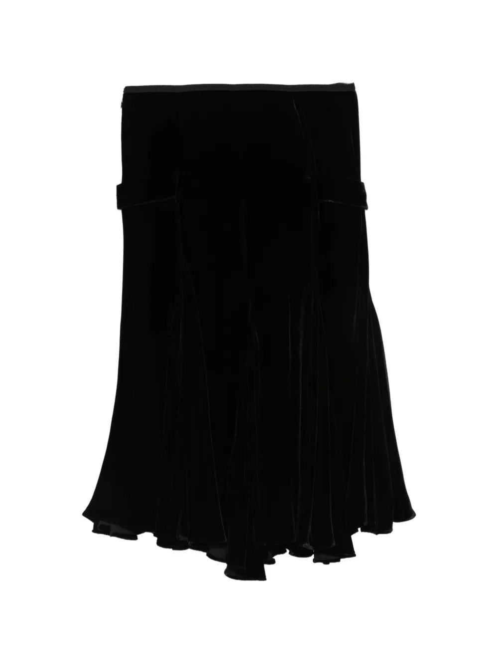 Ann Demeulemeester belted-waist midi skirt Zwart