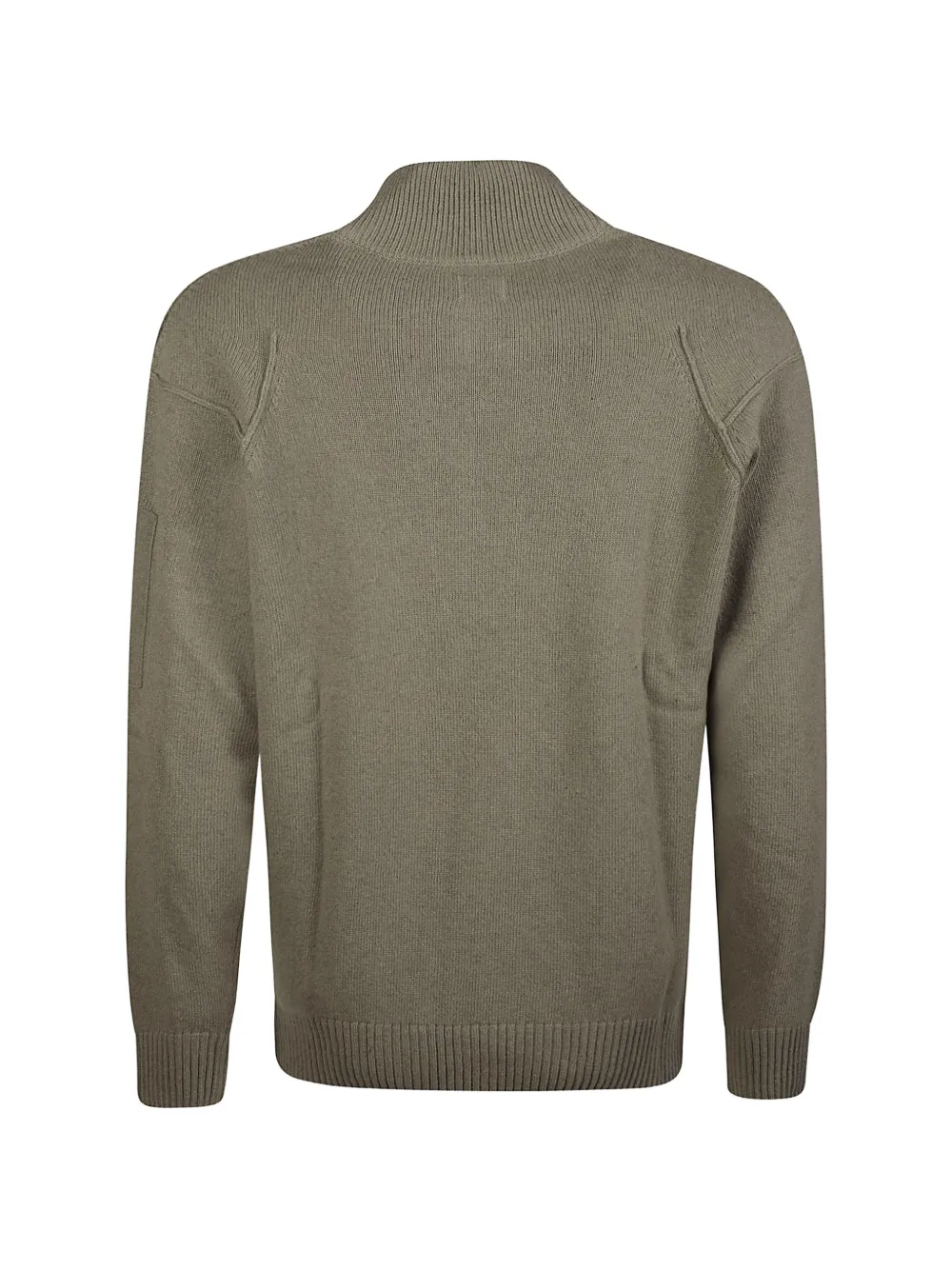 C.P. Company lambswool Lens half zip sweater Grijs