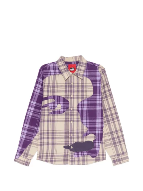 KidSuper check-pattern patchwork shirt