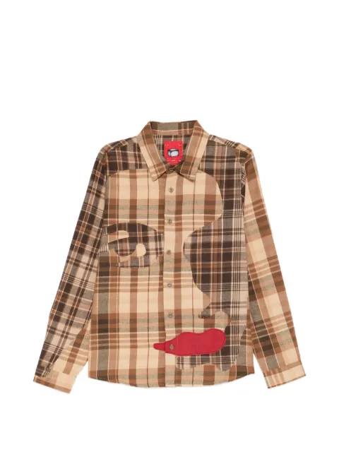 KidSuper check-pattern patchwork shirt