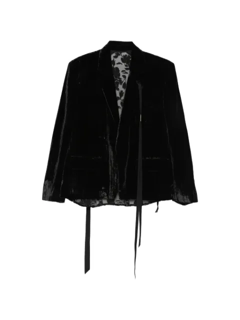 Ann Demeulemeester floral-devoré velvet jacket