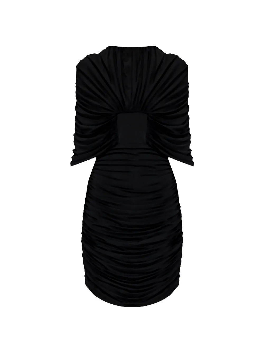 The Mannei Mini-jurk met gedrapeerd detail en ruches Zwart