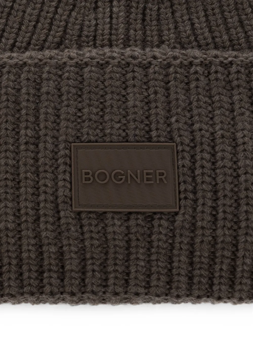 BOGNER Larah ribbed-knit beanie hat Bruin