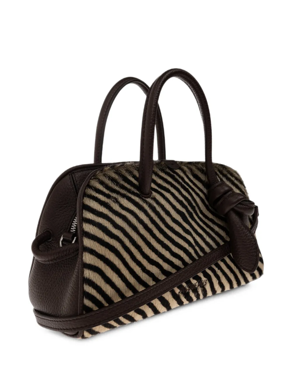 Jacquemus Le Petit Turismo zebra-print tote bag Bruin