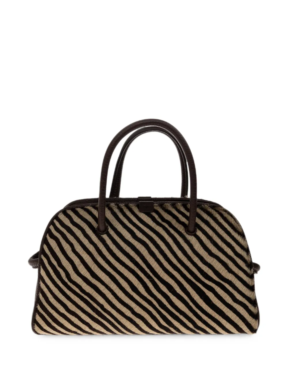 Jacquemus Le Petit Turismo zebra-print tote bag Bruin