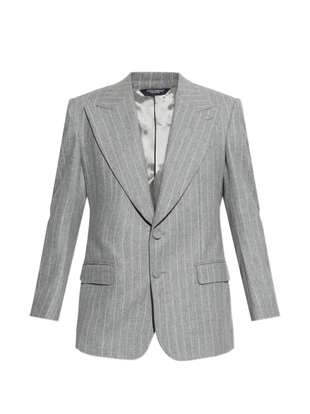 Dolce & Gabbana Martini single-breasted jacket in pinstripe flannel