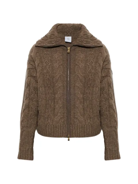 BOGNER Lotta cable-knit zip-up cardigan