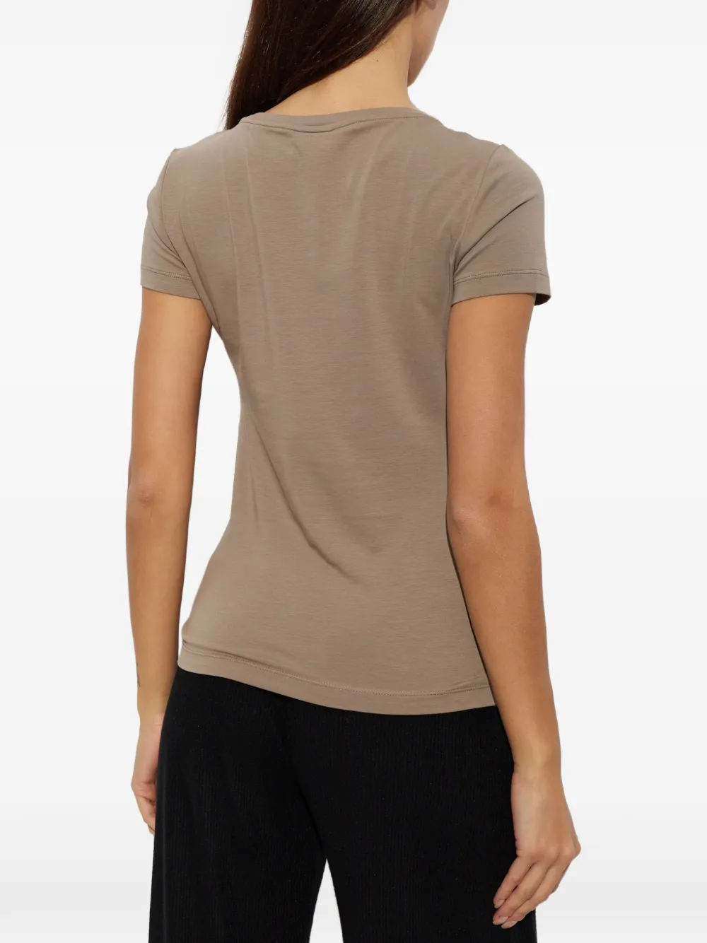 Ea7 Emporio Armani T-shirt met pailletten Beige