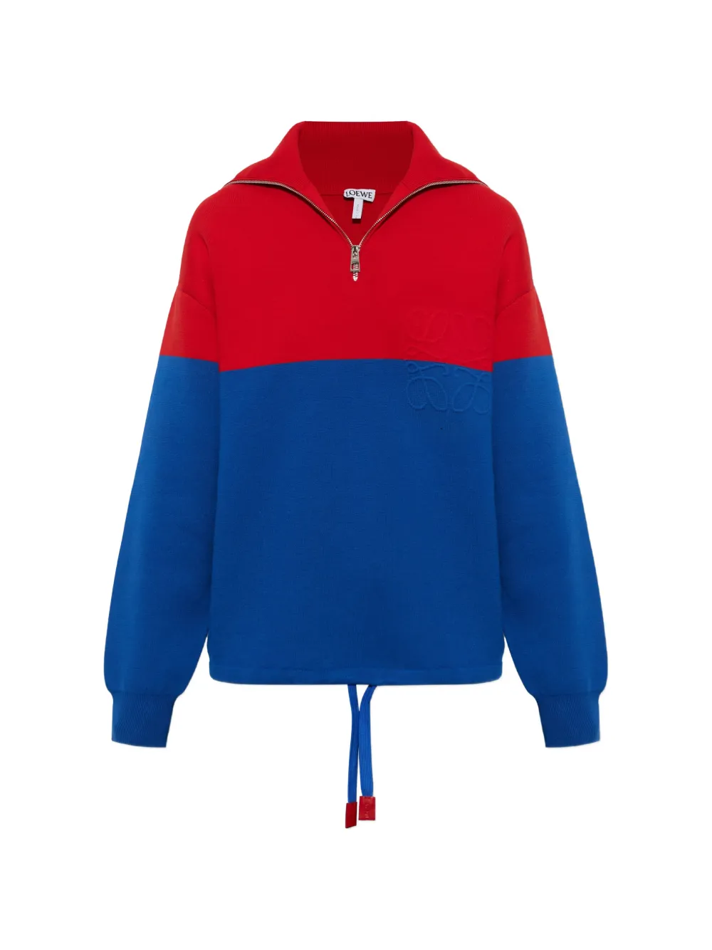 LOEWE quarter-zip polo sweater - Bleu LOEWE quarter-zip polo sweater - Bleu