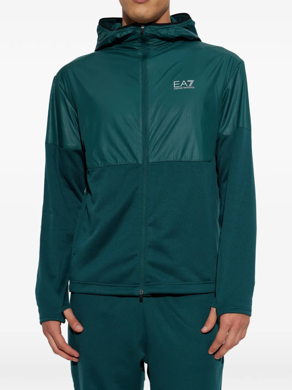 Ea7 Emporio Armani Vigor 7 jack met vlakken en logo-print Groen