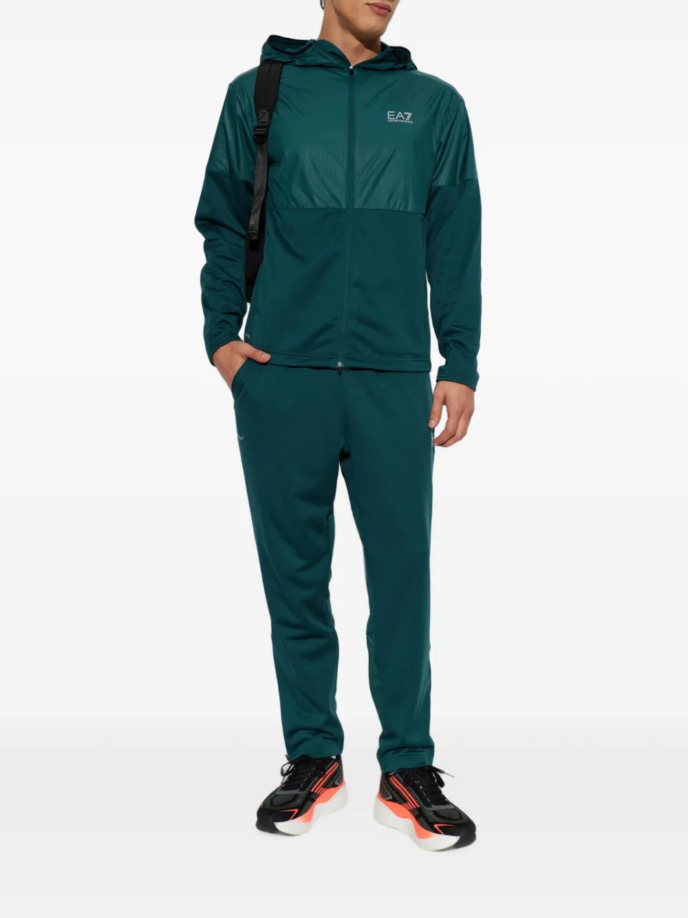 Ea7 Emporio Armani Vigor 7 jack met vlakken en logo-print Groen