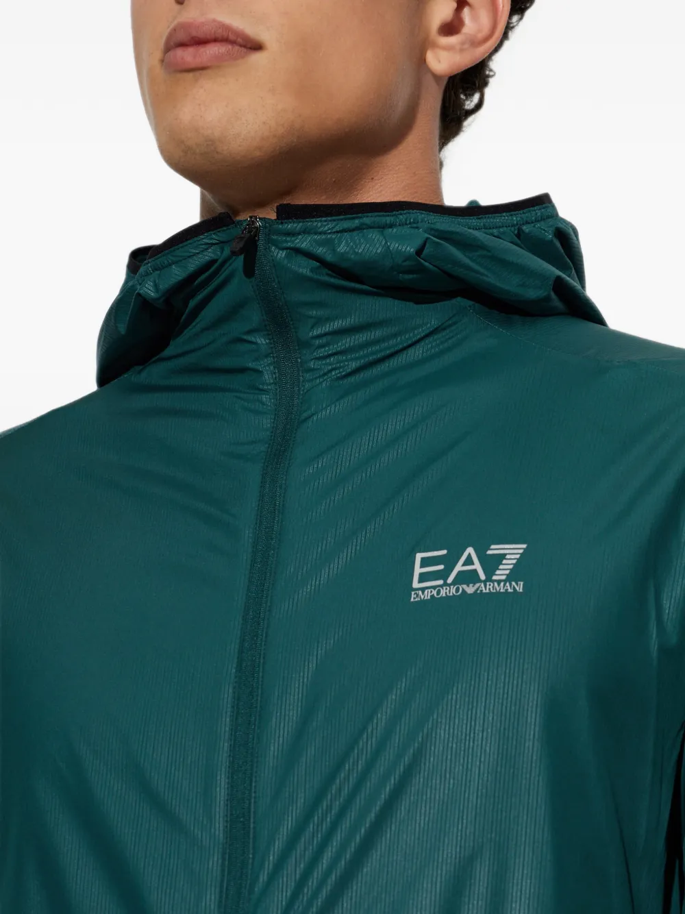 Ea7 Emporio Armani Vigor 7 jack met vlakken en logo-print Groen