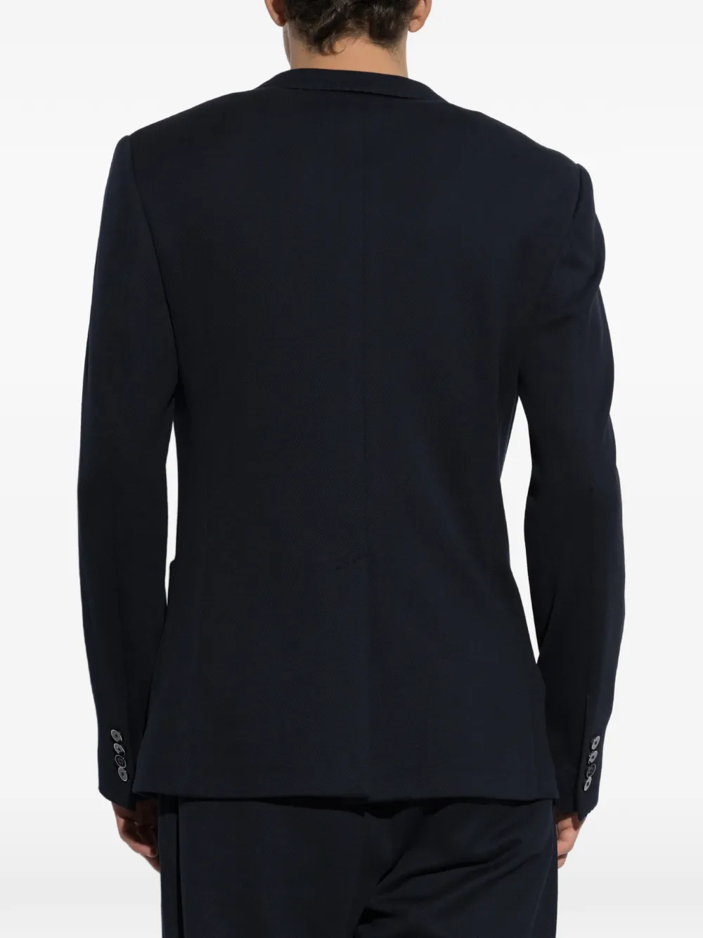 Dolce & Gabbana Blazer met geborduurd logo en enkele opening Blauw