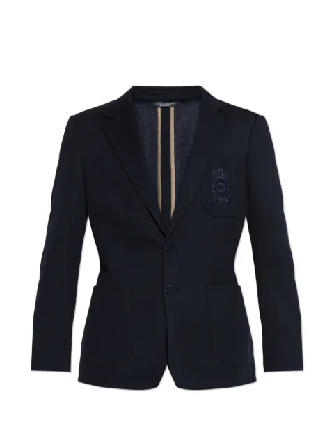 Dolce & Gabbana embroidered-logo single-vent blazer