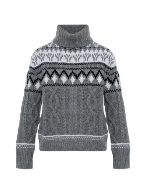 BOGNER Lorely cable-knit fair isle sweater