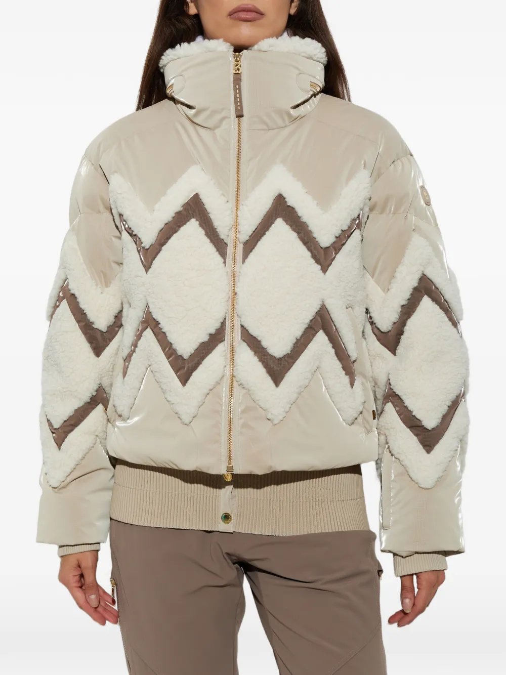 BOGNER Vaya D donsjack met lammy afwerking Beige