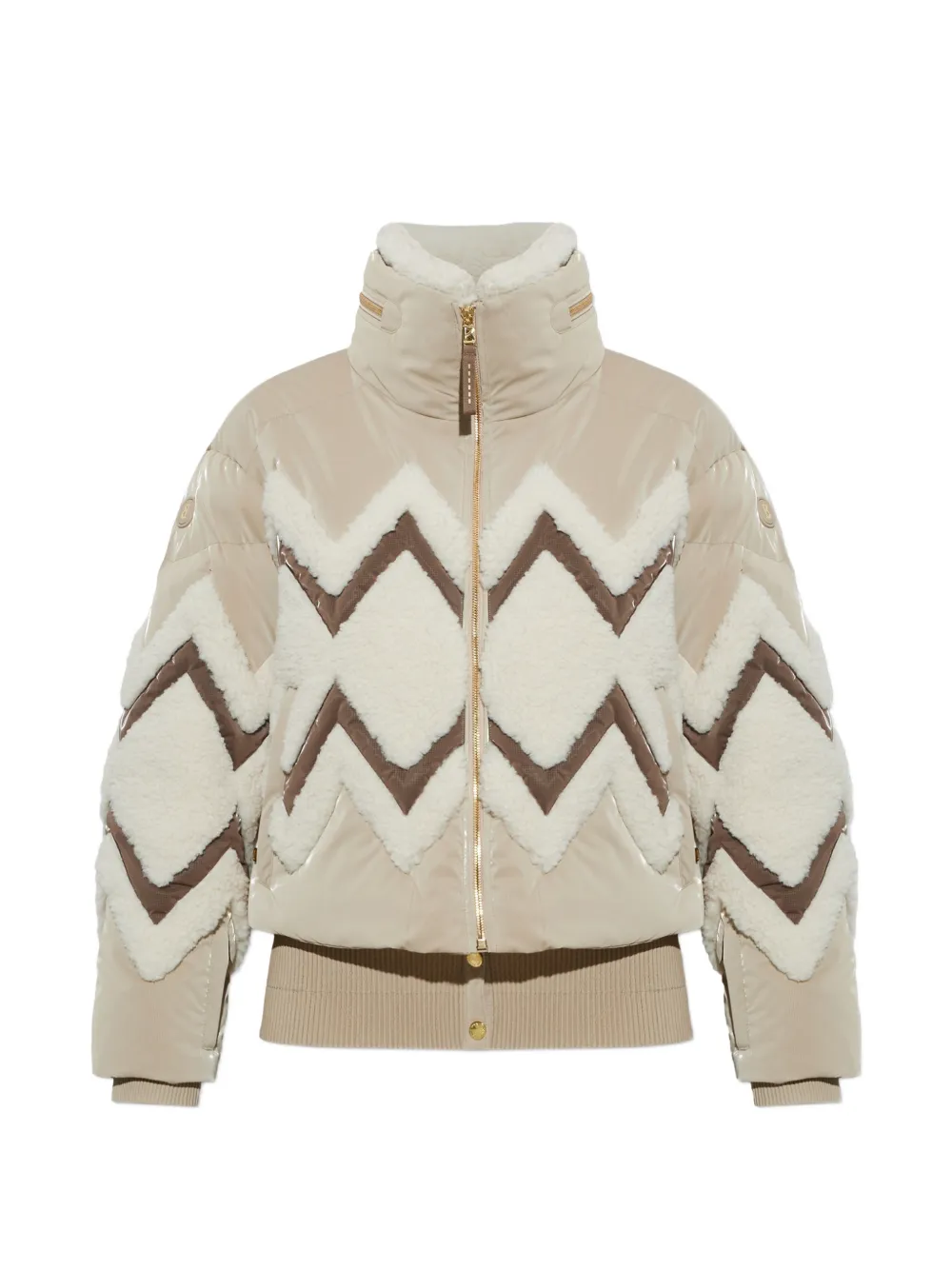 Bogner Vaya D Shearling-trimmed Down Jacket in Neutrals