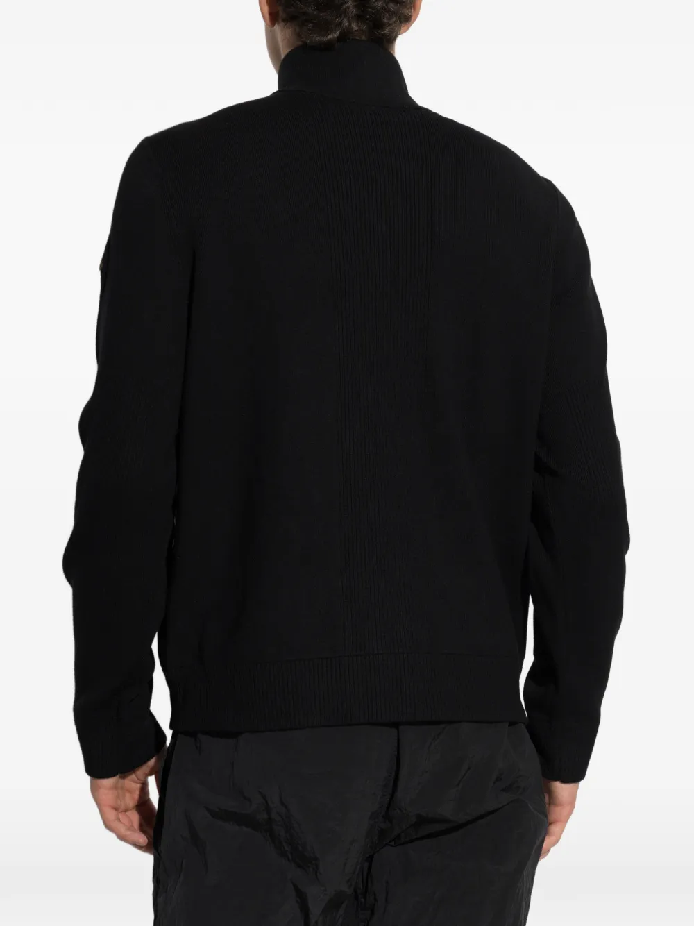Moose Knuckles quilted front sweater Zwart