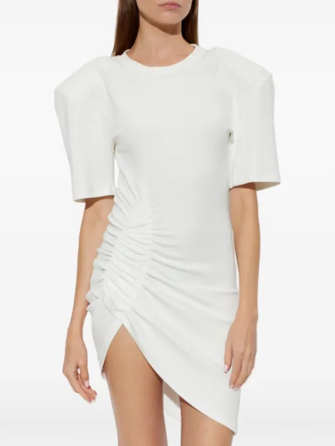 The Mannei ruched asymmetric mini dress