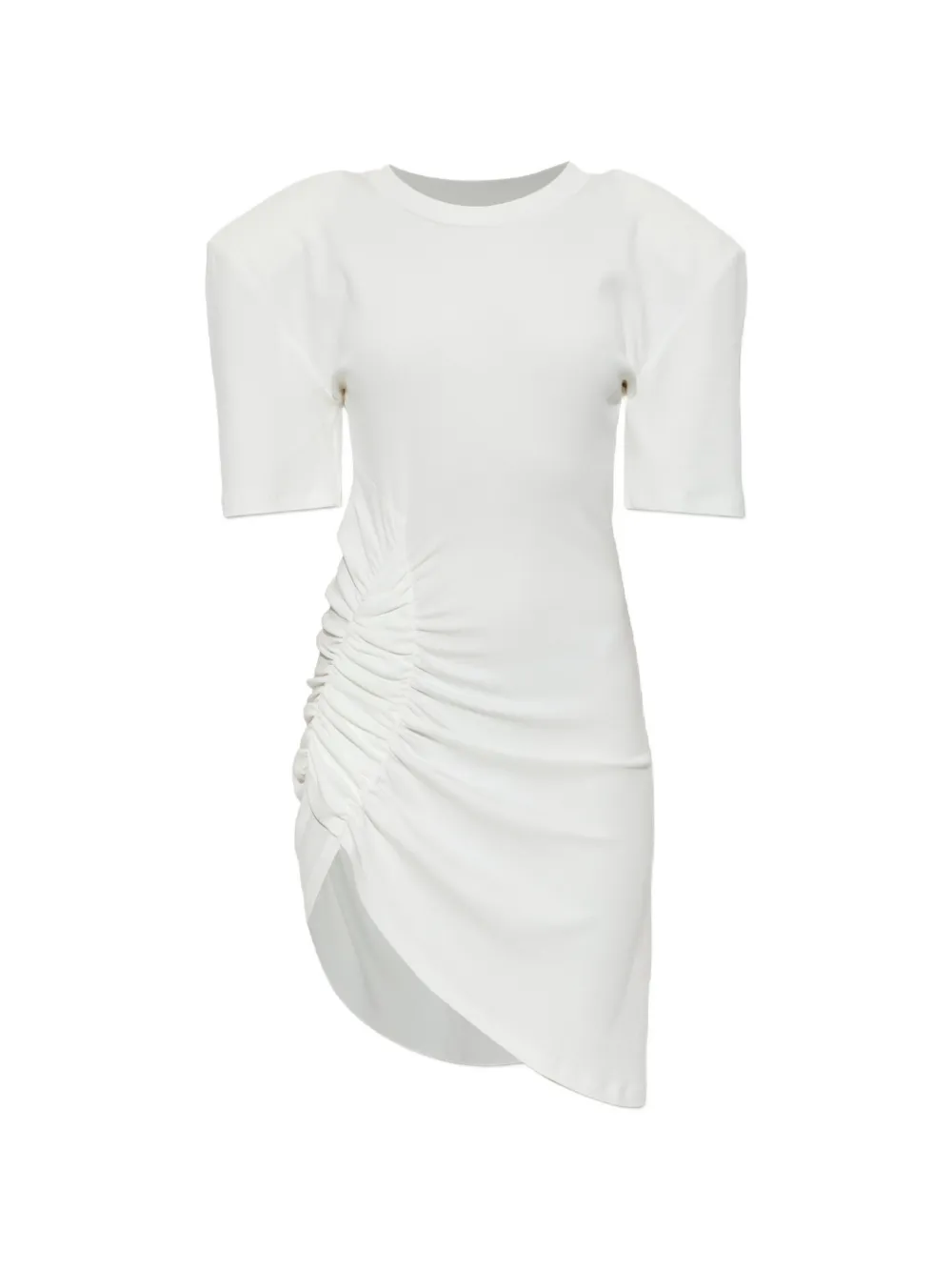 The Mannei ruched asymmetric mini dress - Blanc The Mannei ruched asymmetric mini dress - Blanc