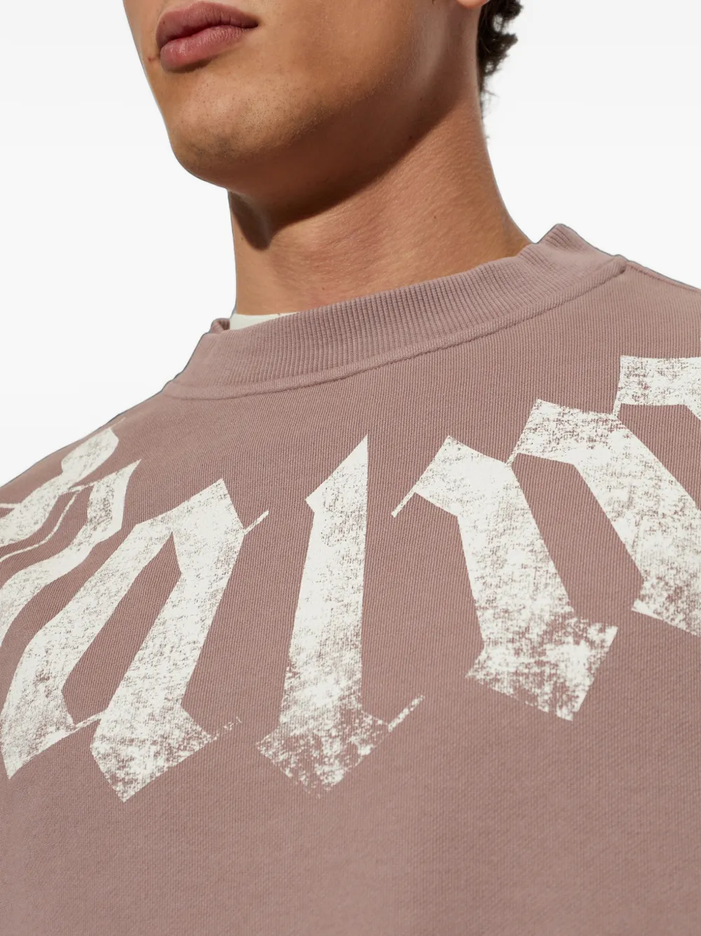 Palm Angels Trui met logoprint Bruin